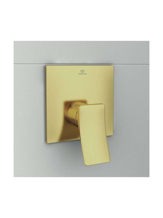 Ideal Standard Built-In Faucet Mixer for Shower 1 Exit Gold
