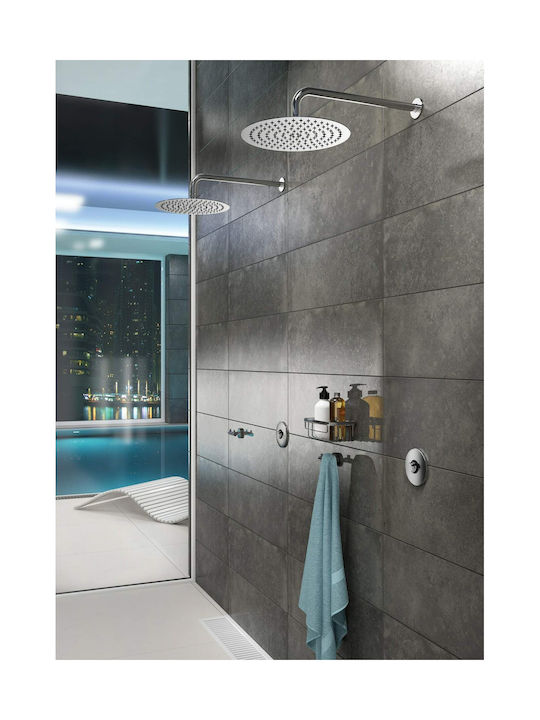 Deante Built-in Mixer & Shower Head Set for Shower Silver