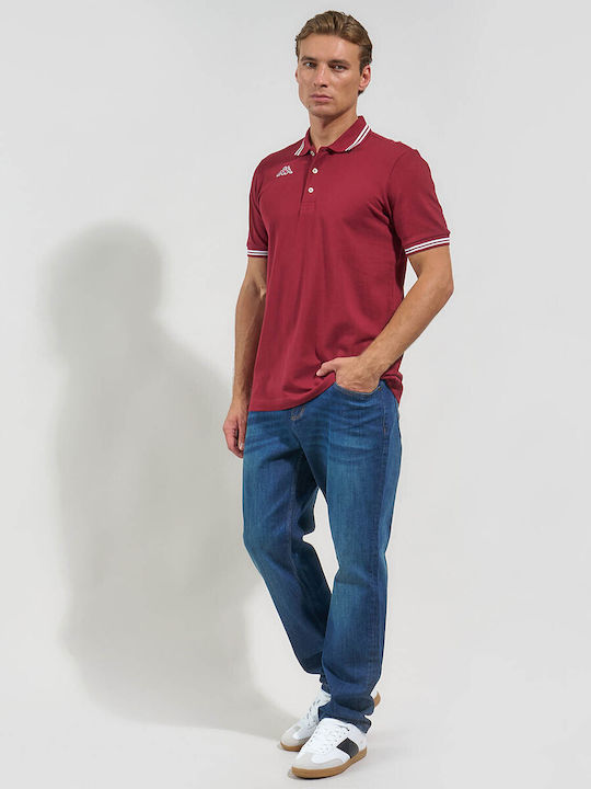 Maltax 5 Polo Bluză Cu Mânecă Scurtă Burgundy