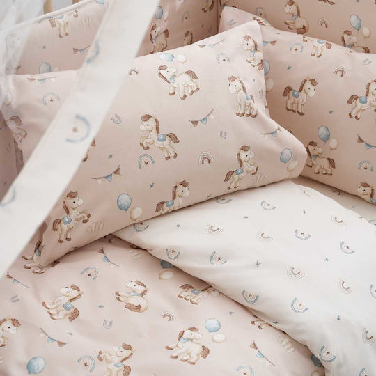 Vesta Home Set Baby Duvet Cover with Pillowcase Pony 120x160cm