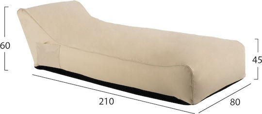 Fotoliu puf Bej 80x210x45cm