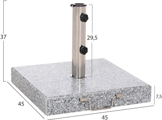 Freebox Metallic Granite Umbrella Stand 48x48x37cm