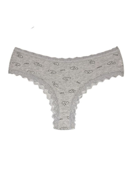 Baumwoll Damen-Slips Brasilien 3er Pack Mehrfarbig