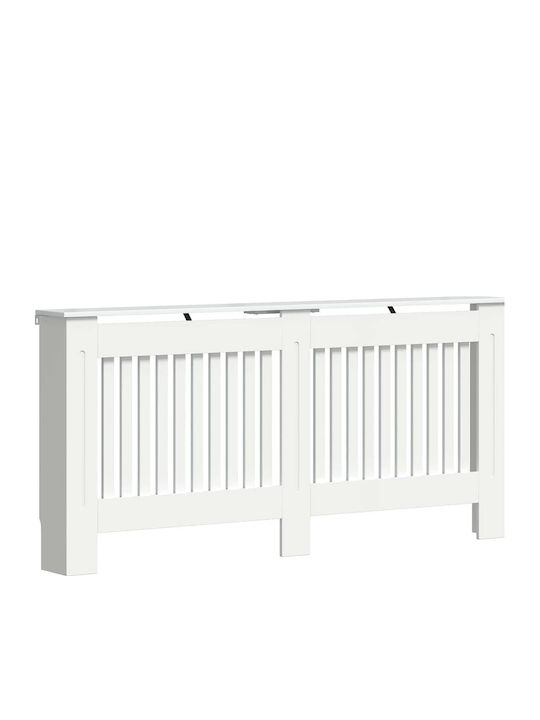 vidaXL Husă pentru radiator din MDF Alb 172x19x81.5cm