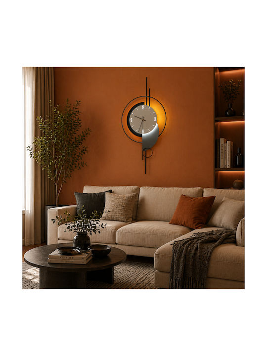 Alista Home Ceas de Perete Negru 80x40cm