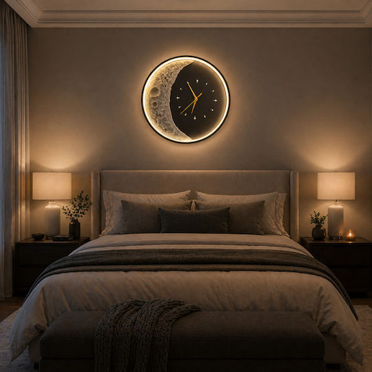 Alista Home Ρολόι Τοίχου Μαύρο