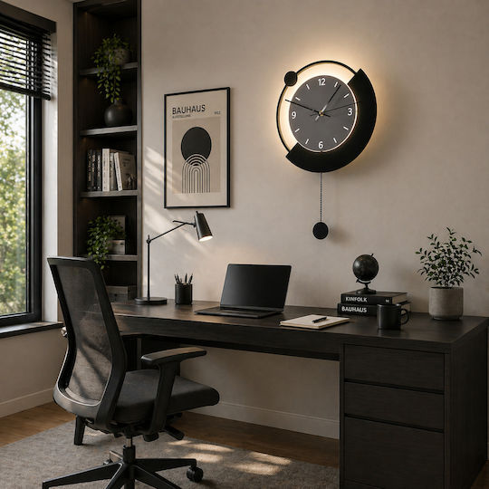 Alista Home Ceas de Perete Negru Ø30cm
