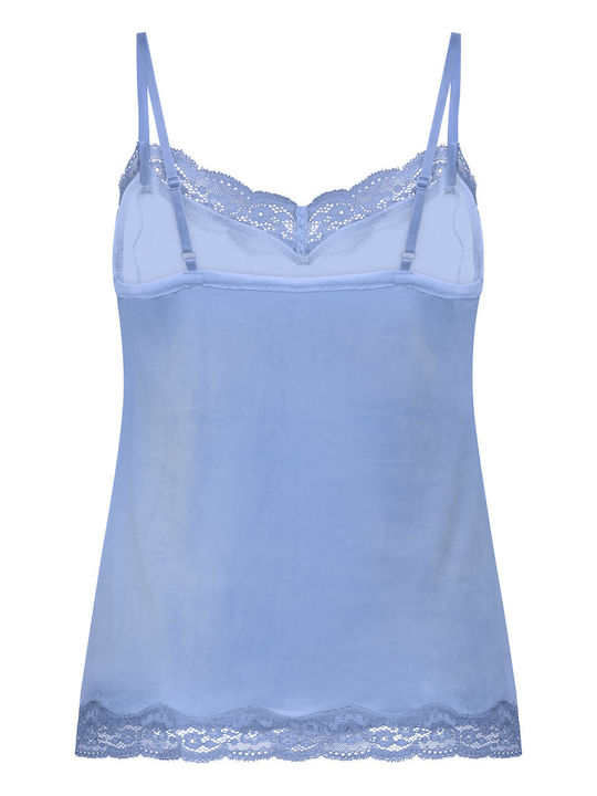 Hunkemöller Winters Damen Schlafanzug Bluse Velvet Scallop