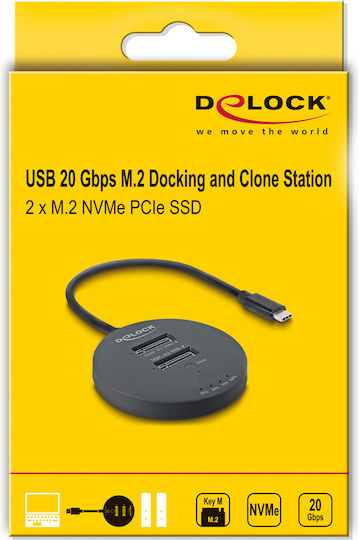 DeLock Docking Station για Σκληρούς Δίσκους PCIe με σύνδεση Thunderbolt / USB-C (64364)