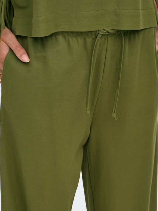 Women's Fabric Trousers Olive