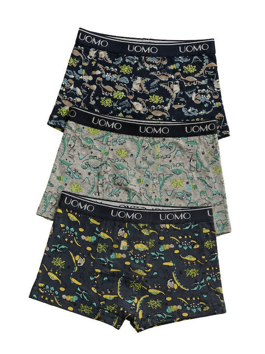 Uomo Set Kids Boxers 3 Pieces Multicolour
