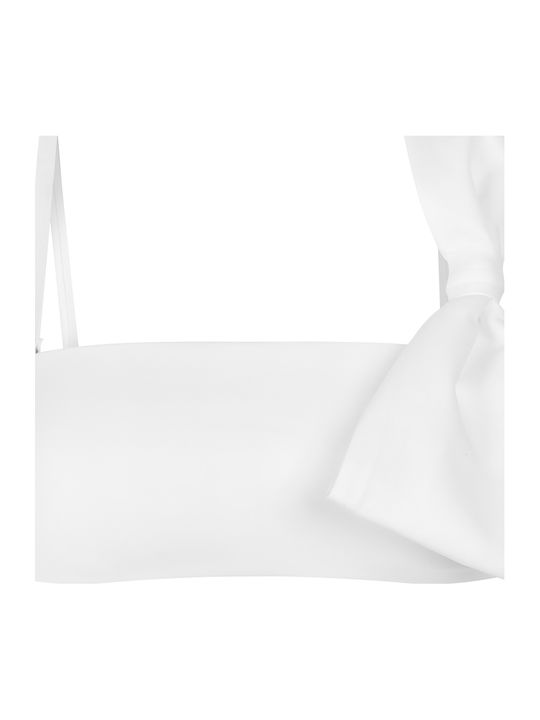 Strapless Bikini Top με Ενίσχυση Λευκό