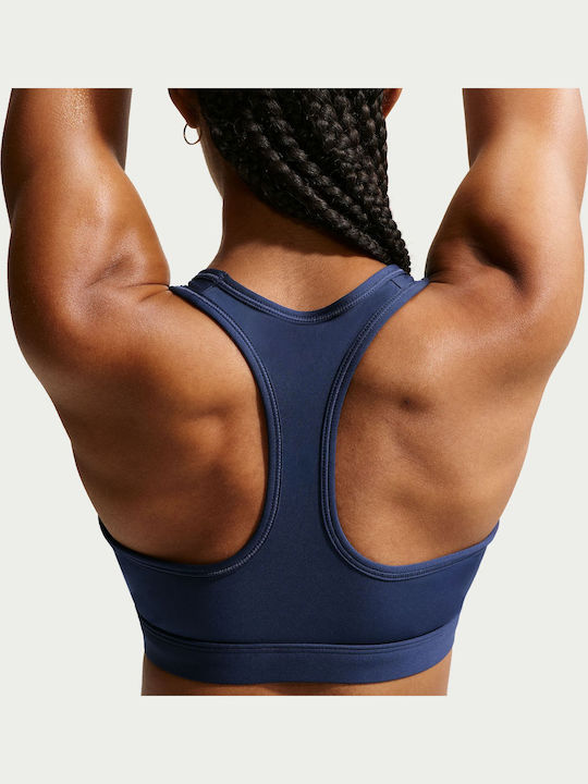 Dri-Fit Swoosh Women's Athletic Sports Bra Midnight Navy with Lining