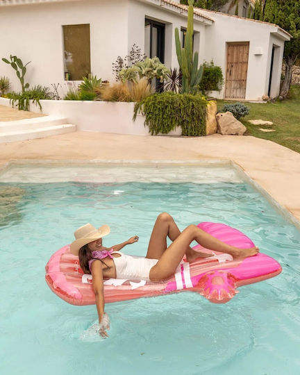 Flamingueo Inflatable Beach Mattress Pink 182.5x151cm