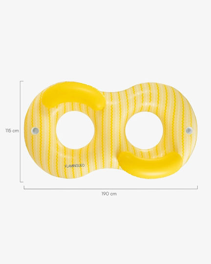 Flamingueo Φουσκωτό Θαλάσσης Donut Κίτρινο 190x115cm