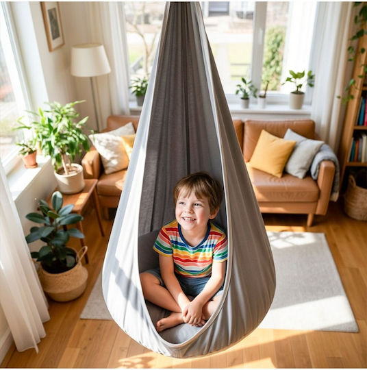 MalPlay Aufhängen Kinder Schaukel 70x150x28cm für 3+ Jahre Grau