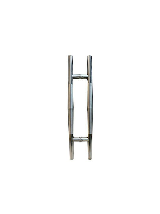Front Door Handle for Glass Silver