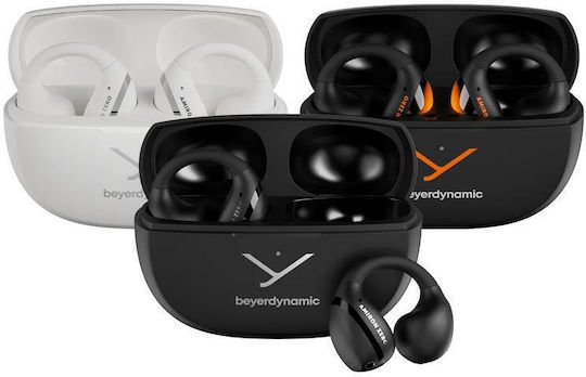 BeyerDynamic Amiron Zero Open Ear Handsfree Bluetooth Căști cu Rezistență la Transpirație și Husă de Încărcare Albe