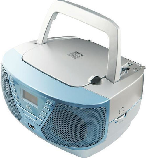 OK. Преносима аудиосистема с CD / USB / радио синьо