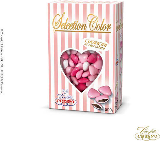 Confetti Crispo Κουφέτα Selection σε Σχήμα Καρδιές με Γεύση Σοκολάτα Καφέ 500gr