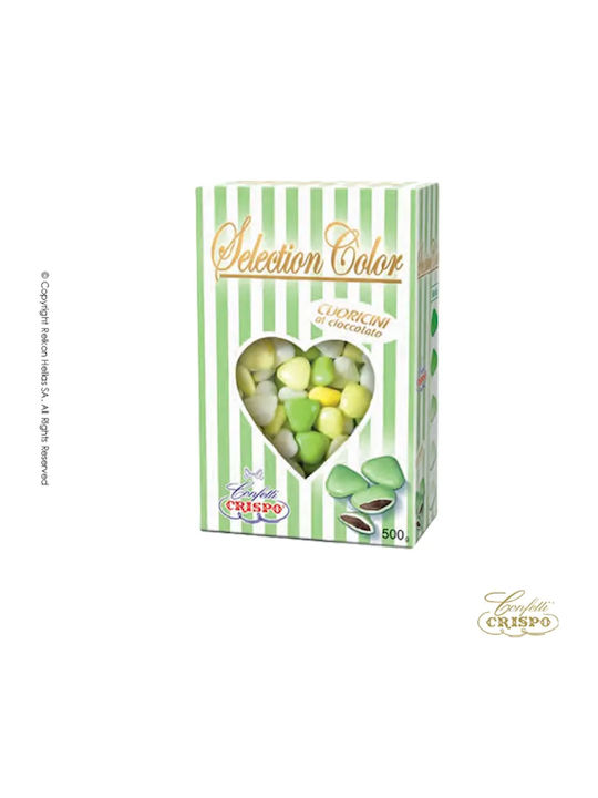 Confetti Crispo Κουφέτα Selection σε Σχήμα Καρδιές με Γεύση Σοκολάτα Καφέ 500gr
