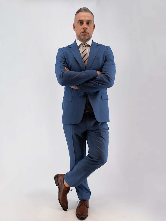 Men's Suit with Vest Blue Navy