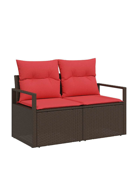 Corner Outdoor Sofa Rattan with Cushions 55x55x37cm