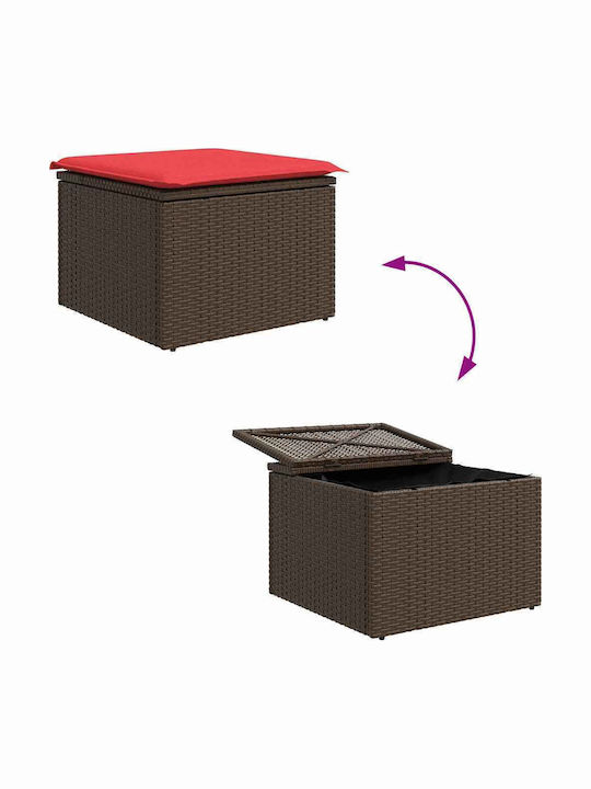 Corner Outdoor Sofa Rattan with Cushions 55x55x37cm