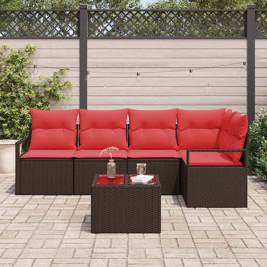 Set Cameră De Zi Pentru Exterior 6 Piese Maro