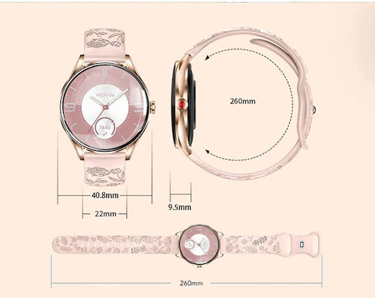 Smartwatch Microwear H03 Pink Silicone