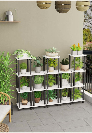 SteweHome Raft Suport Pentru Plante Din Plastic Alb
