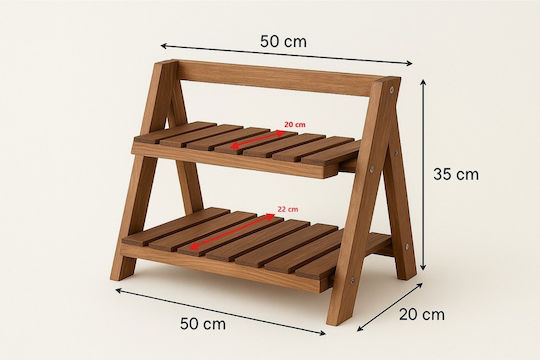 SteweHome Pflanzenständer Holz Beige