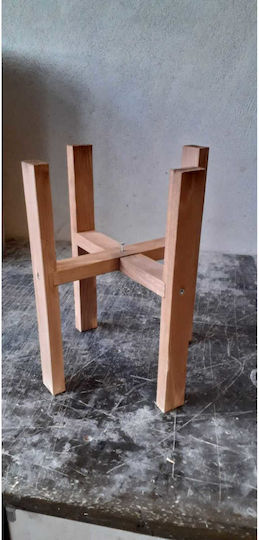 SteweHome Βάση Γλάστρας Ξύλινη Καφέ 40x40εκ.