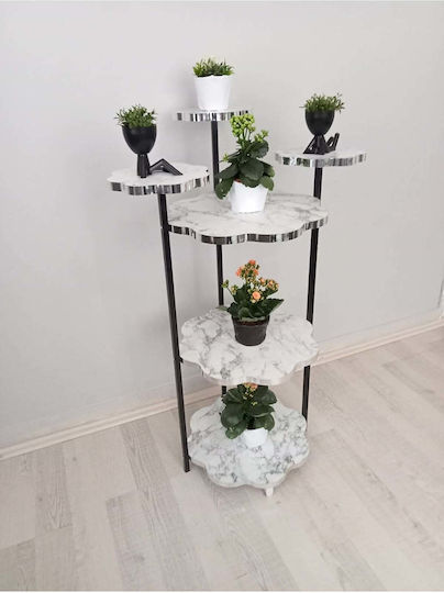 SteweHome Suport Pentru Plante Din Marmură Alb 40x40cm