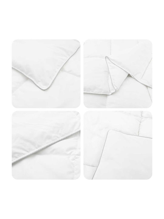 vidaXL Set Quilt Super King 220x260cm White 2 Pieces 150 GSM
