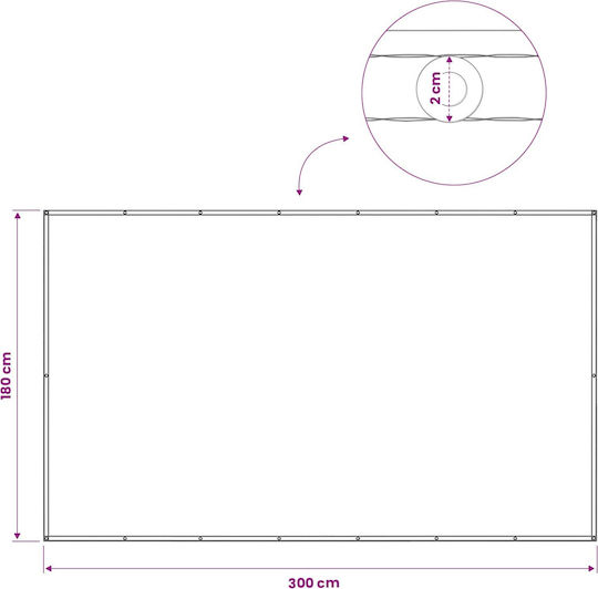 vidaXL Netz- und Schattengewebe Gelbes mit PU-Beschichtung 1,8x3m 160g/m²