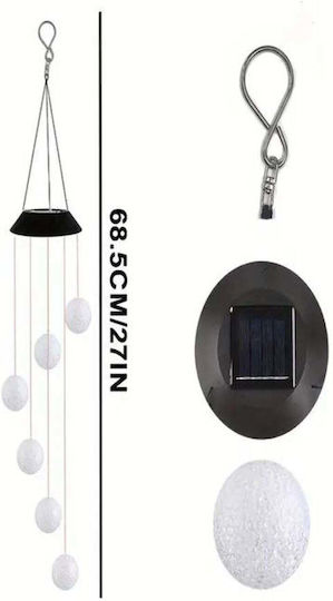 SteweHome Set of 6 Solar Ball Lights Red with Photocell