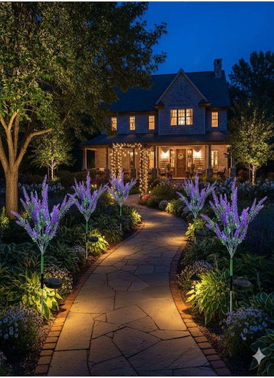 SteweHome Spiked Solar Flowerpot Light with Photocell
