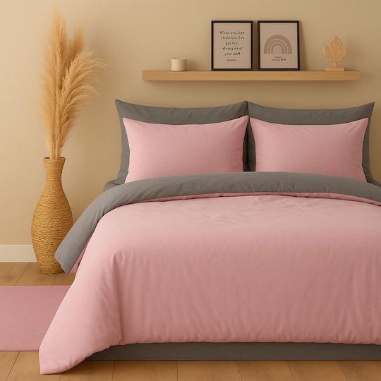 SteweHome Set Baby Duvet Cover with Pillowcase Pink 50x70cm