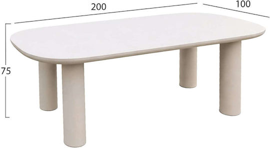 Τραπεζαρίας Μπεζ 200x100x75εκ. Τραπεζαρίας Μπεζ 200x100x75εκ.