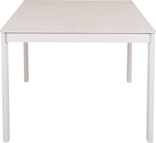 Masă de Sufragerie cu Suprafață din Piatră Crem 220x100x76cm