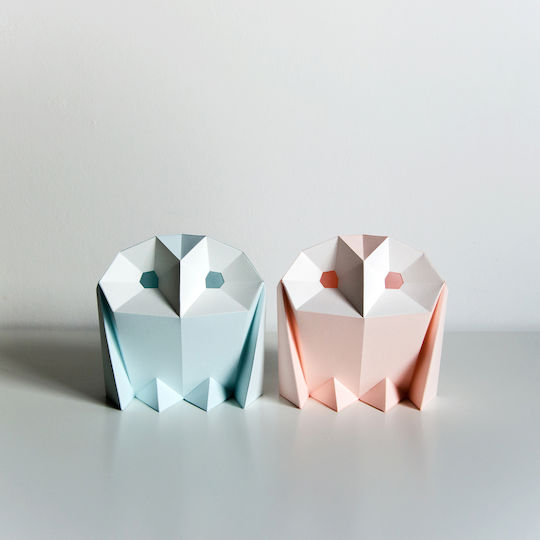 Owl Paperlamps Dekoratives Tischlicht E14 Plasma-Kugel 15x13x15cm