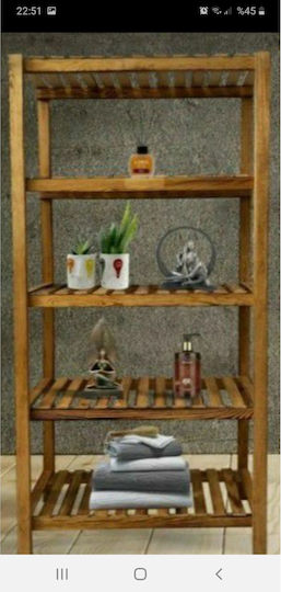 Stewehome Decorative Organizer Wood Classic Style Flowers Shoes Brown