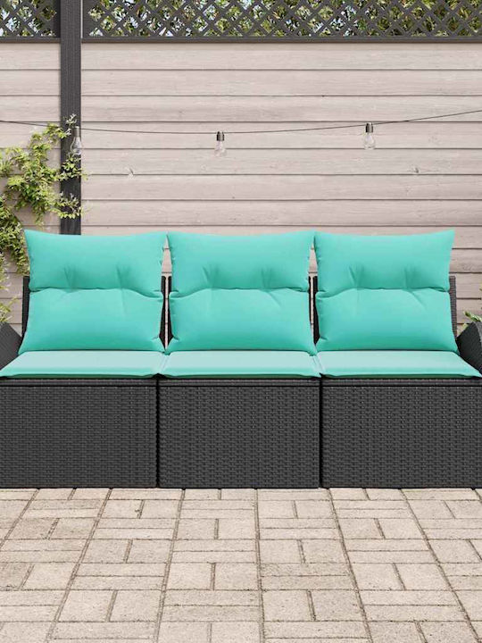Three-Seater Outdoor Rattan Sofa With Cushions