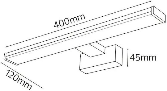 Horoz Electric Wandleuchte Bad / Tafel LED Silbern 8cm Horoz Electric Wandleuchte Bad / Tafel LED Silbern 8cm