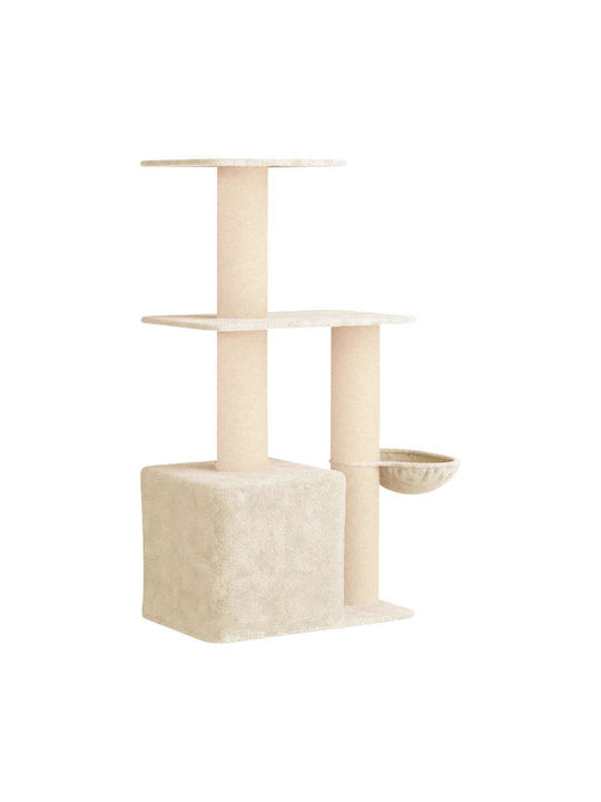 vidaXL Scratching Post Cat Tree Beige 87x43x133cm