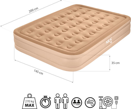Nils Aufblasbares Camping-Luftmatratze Beige