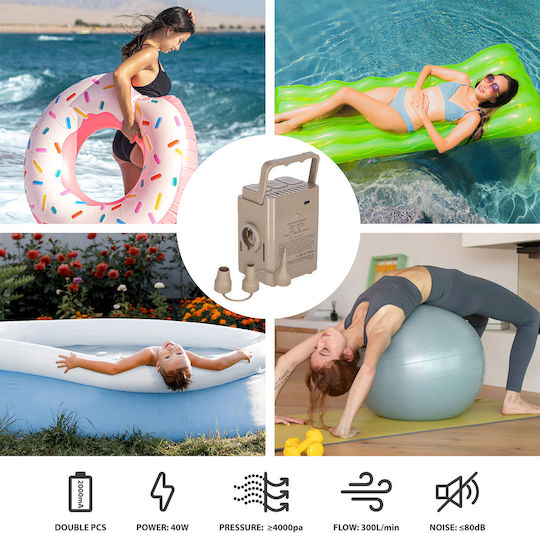 Nils Aufblasbares Camping-Luftmatratze Beige