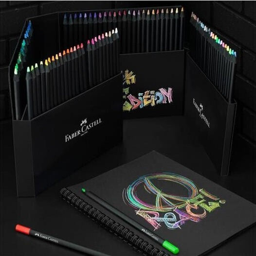 Faber Castell Black Edition Pad Red Black Paper A5 140gsm 40 Sheets Wd897513 5017912001808