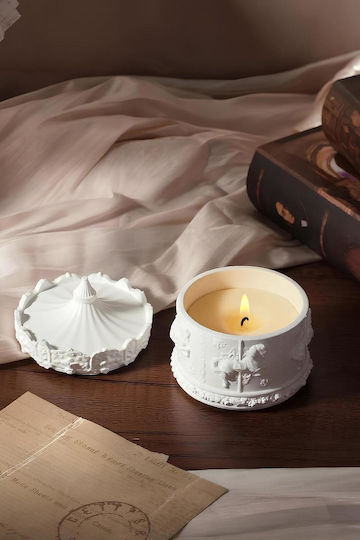 SteweHome Christmas Plastic White Candle 10x10cm